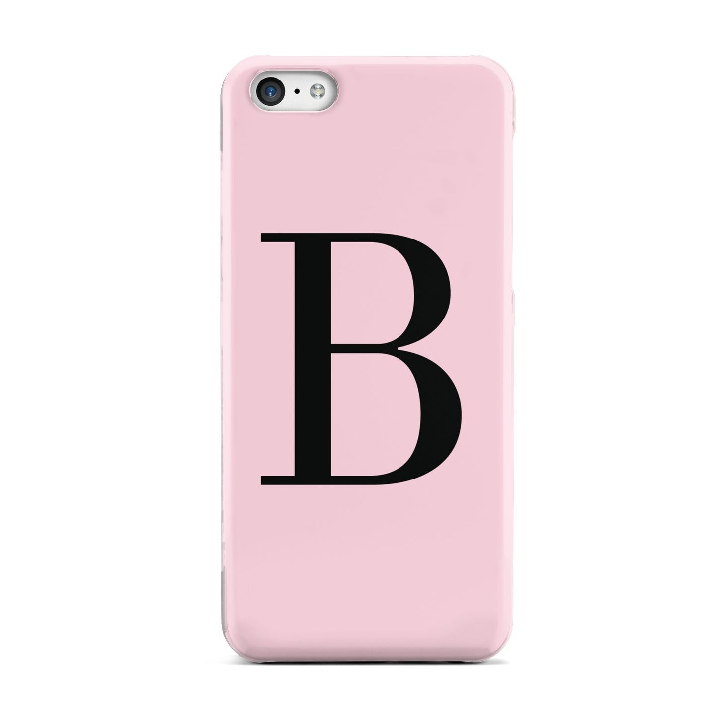 Personalised Pink Black Initial Apple iPhone 5c Case