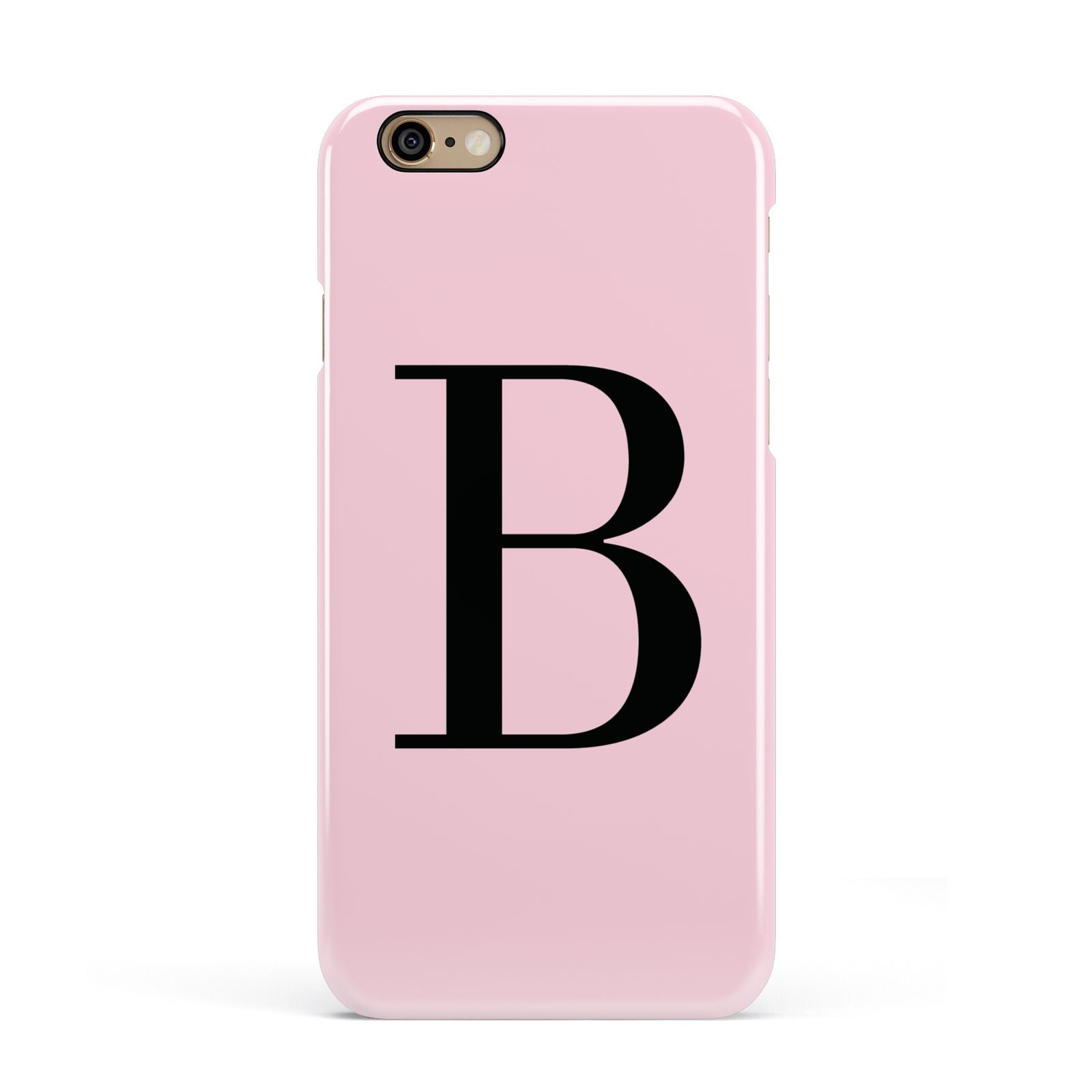 Personalised Pink Black Initial Apple iPhone 6 3D Snap Case