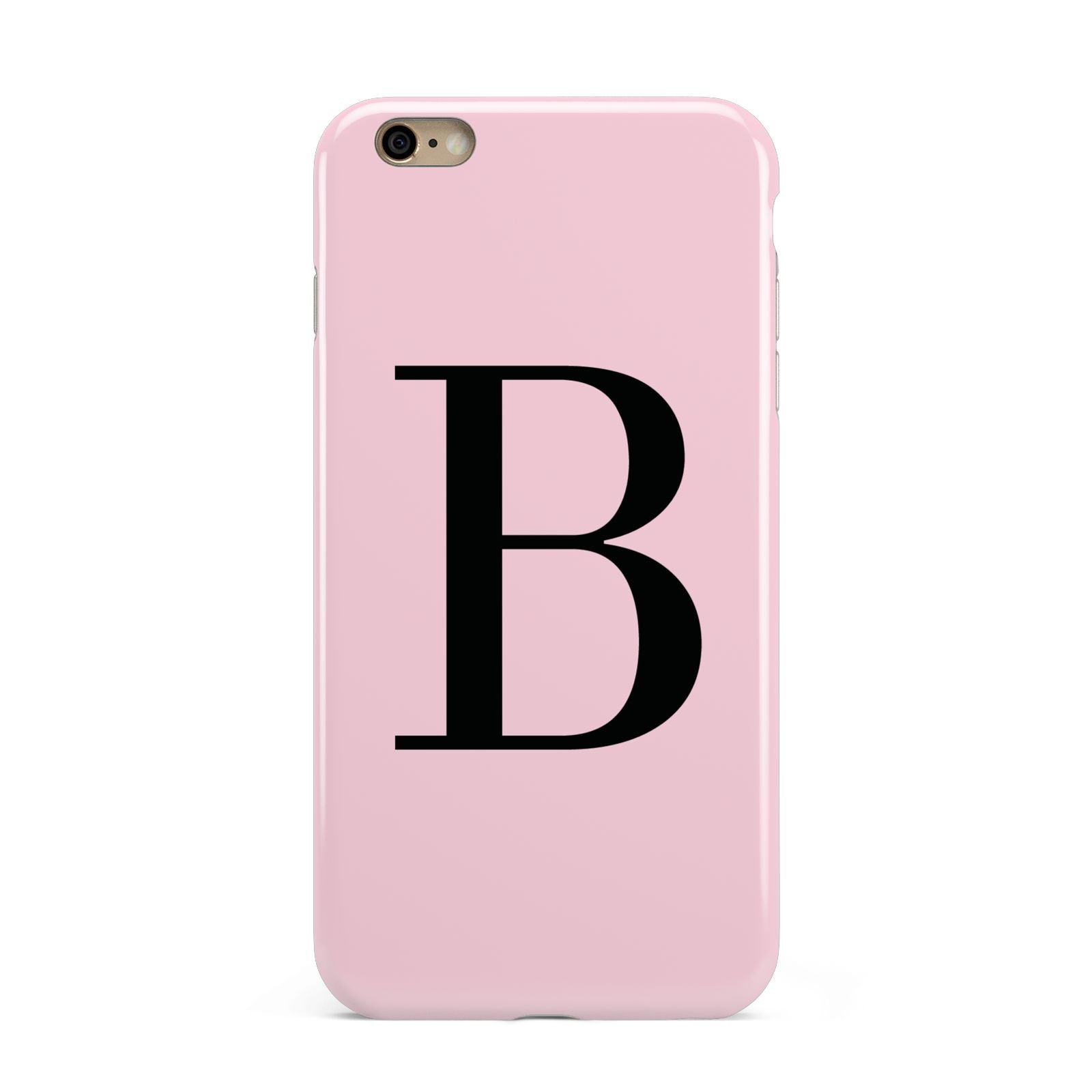 Personalised Pink Black Initial Apple iPhone 6 Plus 3D Tough Case