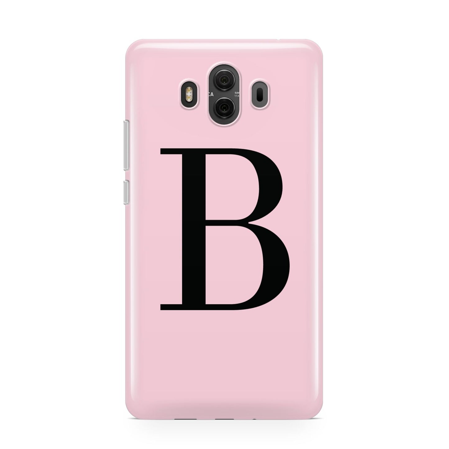 Personalised Pink Black Initial Huawei Mate 10 Protective Phone Case