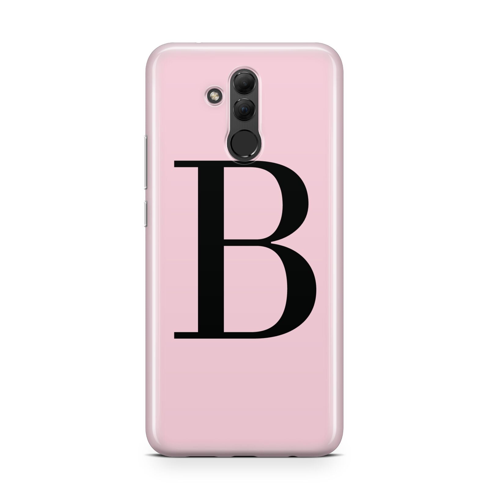 Personalised Pink Black Initial Huawei Mate 20 Lite