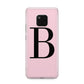 Personalised Pink Black Initial Huawei Mate 20 Pro Phone Case