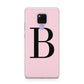 Personalised Pink Black Initial Huawei Mate 20X Phone Case