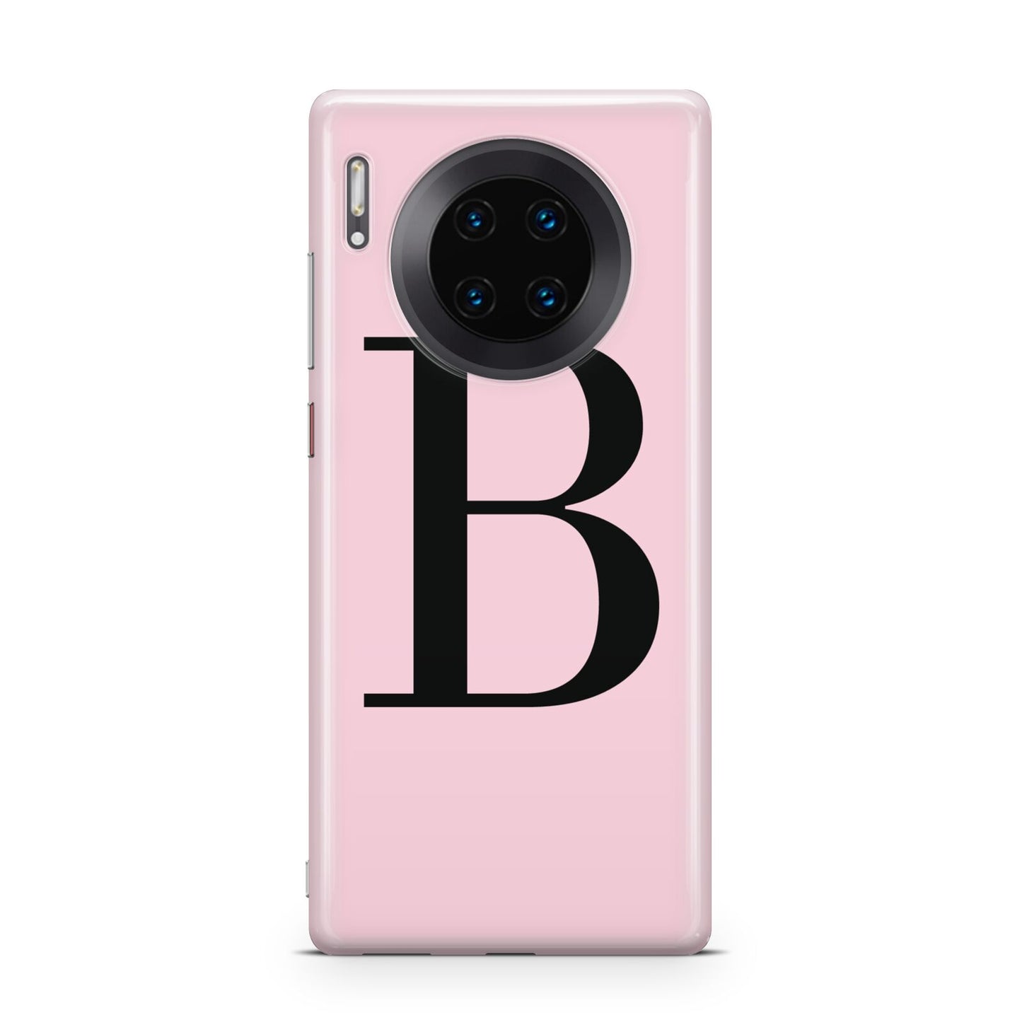 Personalised Pink Black Initial Huawei Mate 30 Pro Phone Case