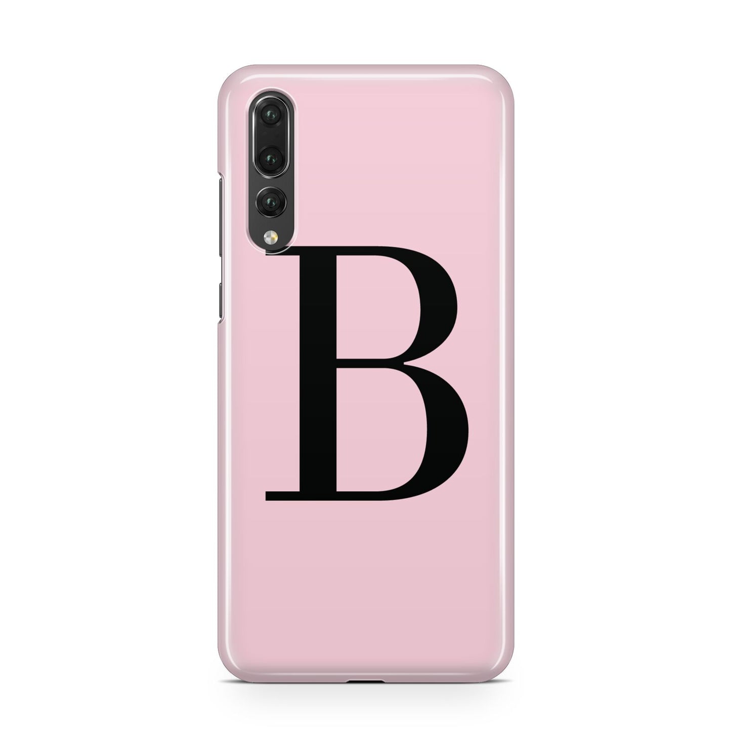 Personalised Pink Black Initial Huawei P20 Pro Phone Case