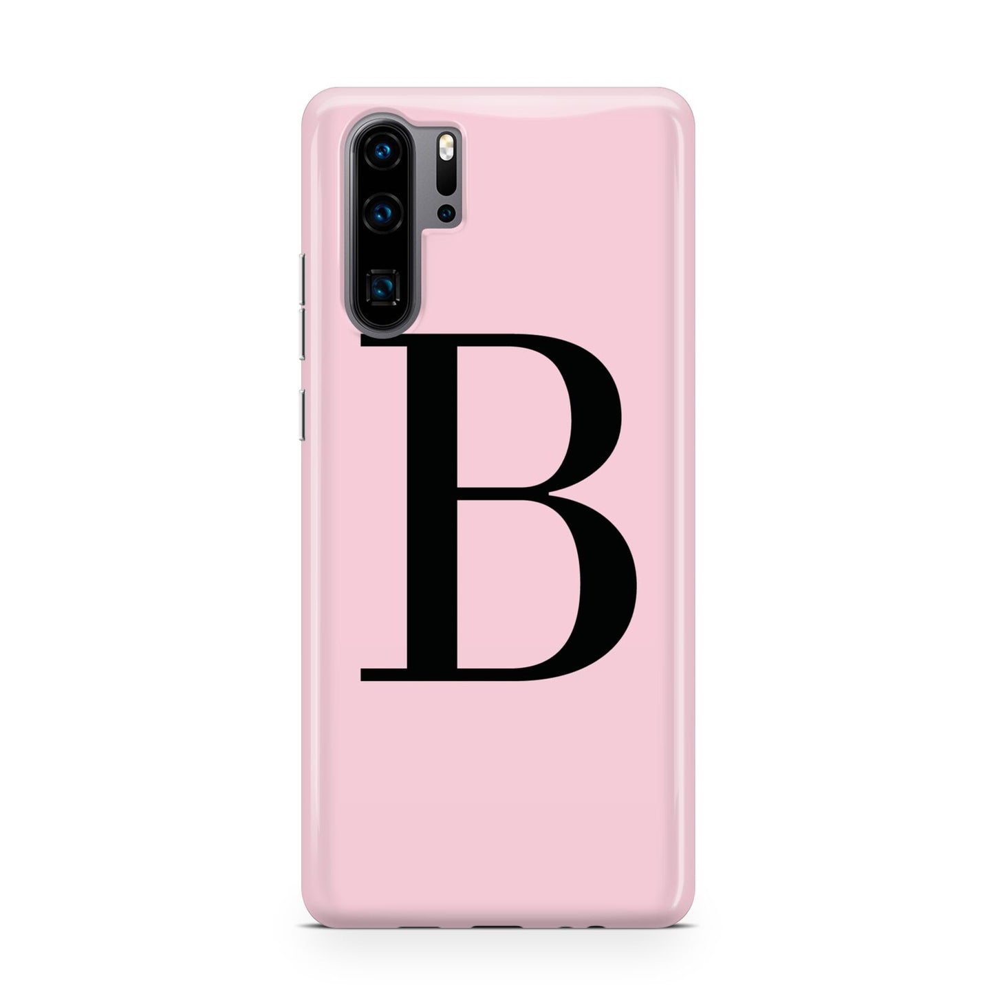 Personalised Pink Black Initial Huawei P30 Pro Phone Case