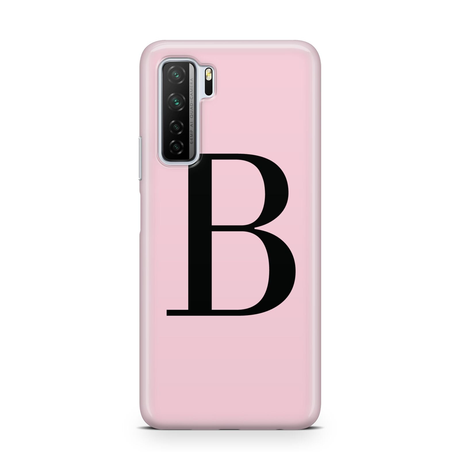 Personalised Pink Black Initial Huawei P40 Lite 5G Phone Case
