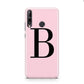 Personalised Pink Black Initial Huawei P40 Lite E Phone Case
