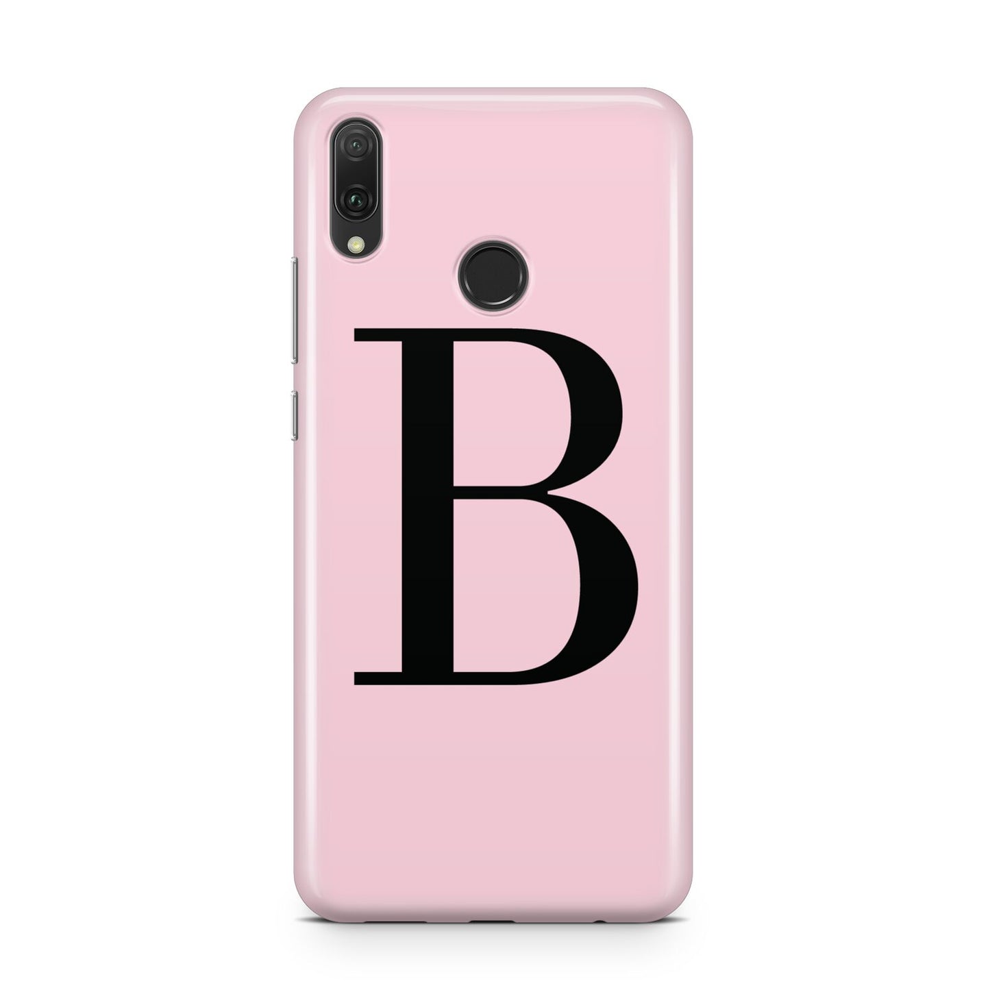 Personalised Pink Black Initial Huawei Y9 2019