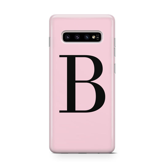 Personalised Pink Black Initial Protective Samsung Galaxy Case