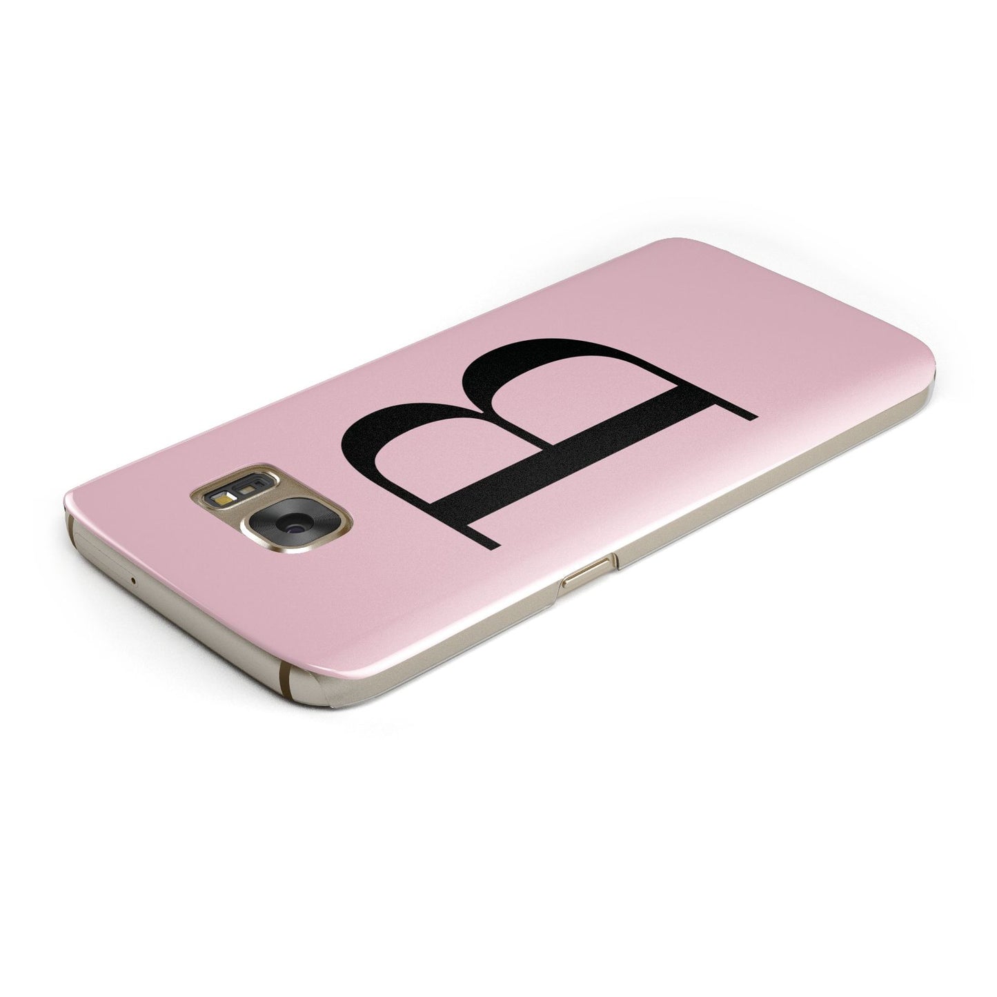 Personalised Pink Black Initial Samsung Galaxy Case Top Cutout