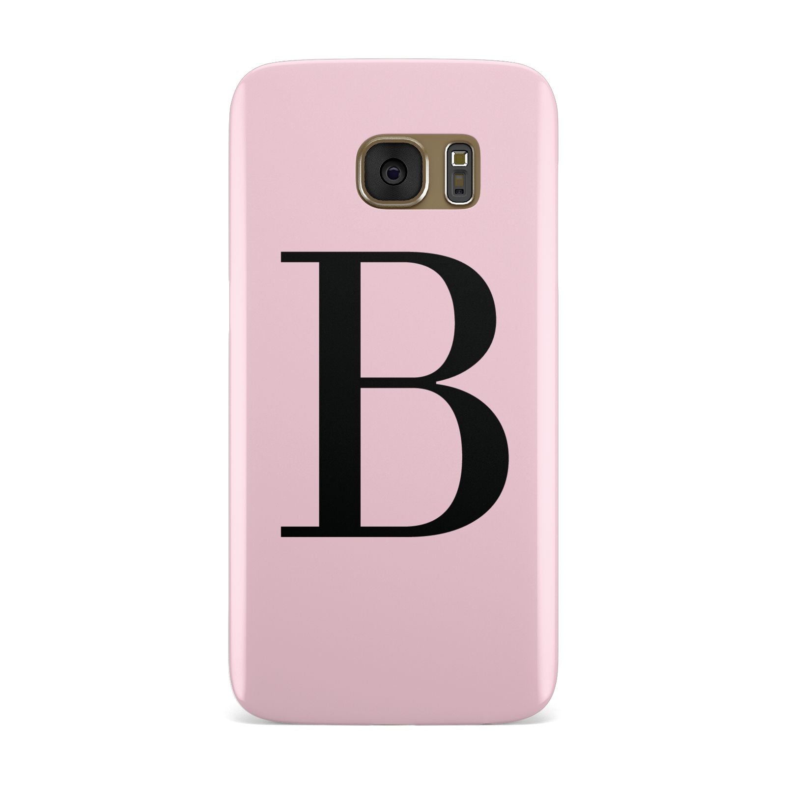 Personalised Pink Black Initial Samsung Galaxy Case