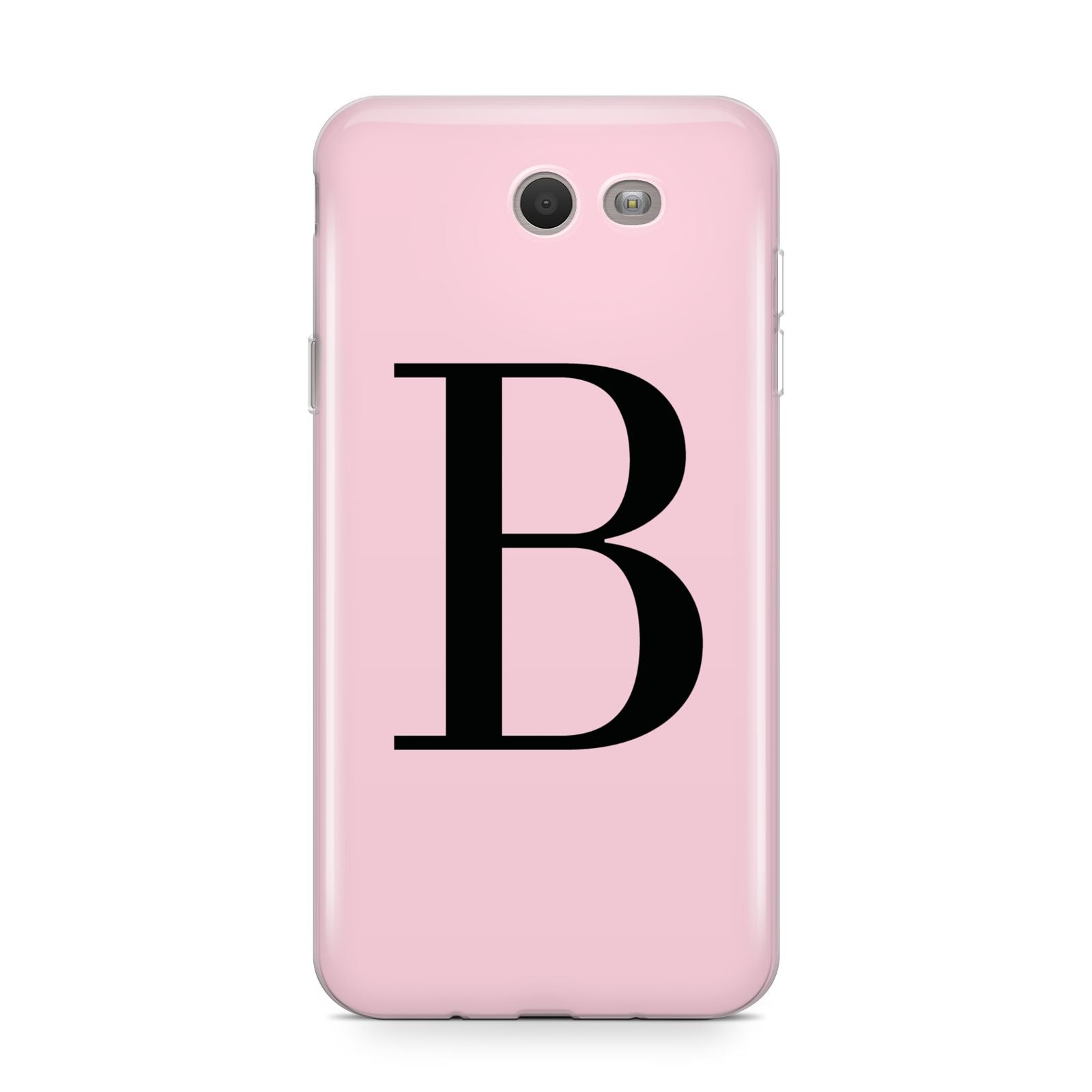 Personalised Pink Black Initial Samsung Galaxy J7 2017 Case