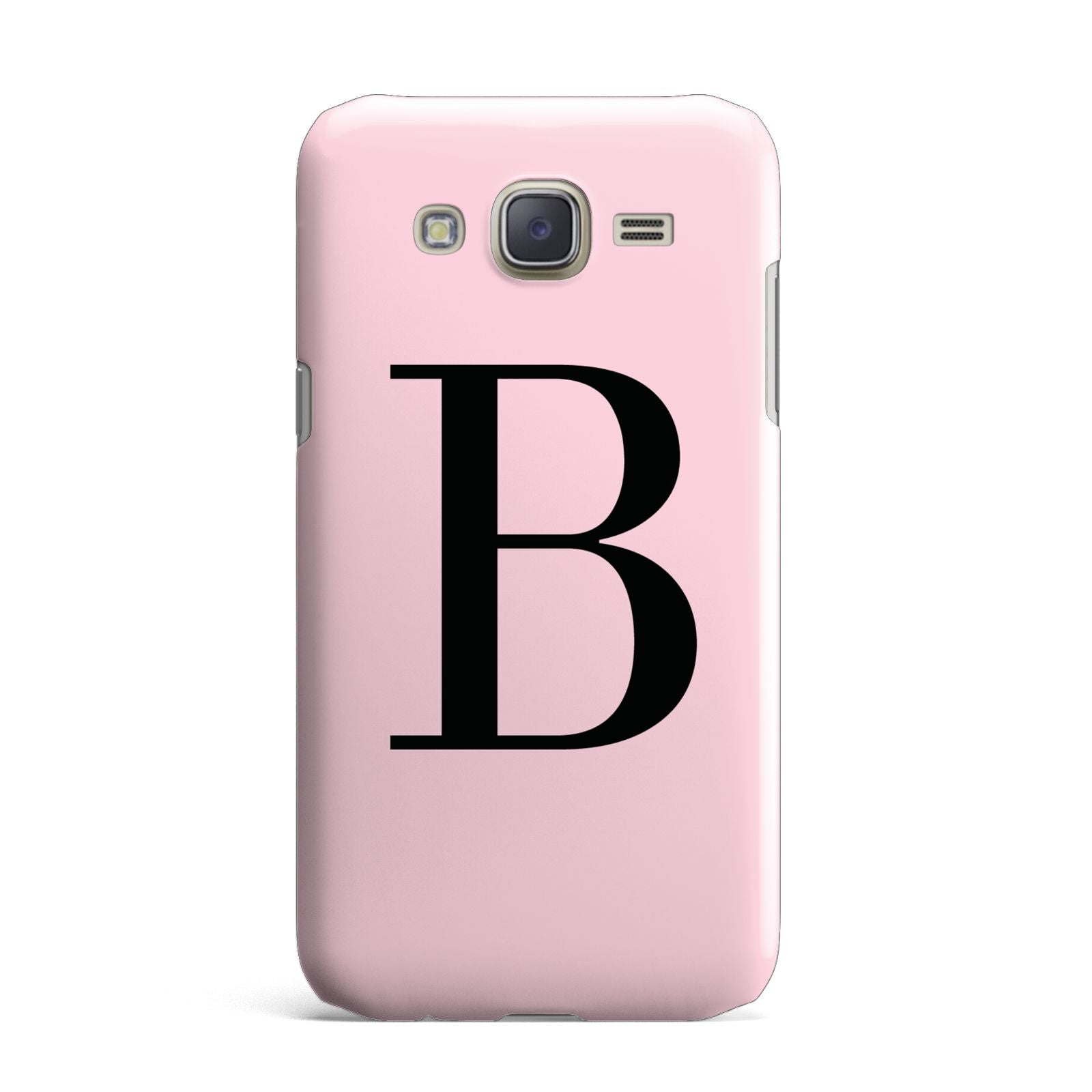 Personalised Pink Black Initial Samsung Galaxy J7 Case