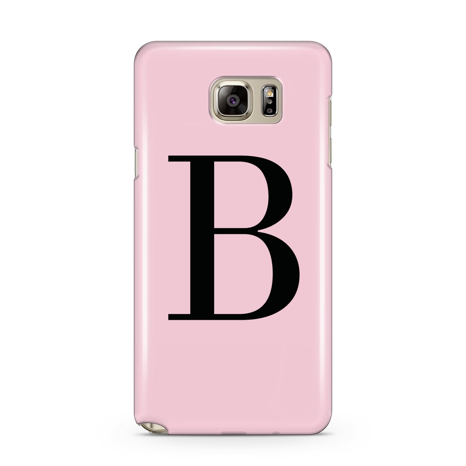 Personalised Pink Black Initial Samsung Galaxy Note 5 Case