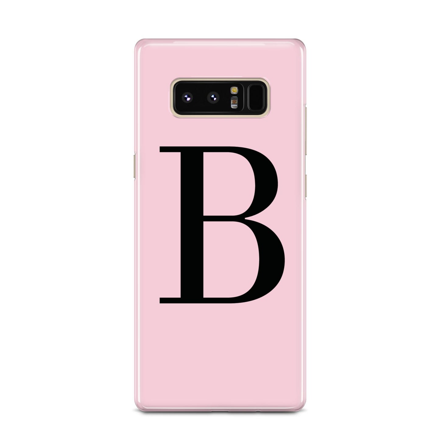 Personalised Pink Black Initial Samsung Galaxy Note 8 Case