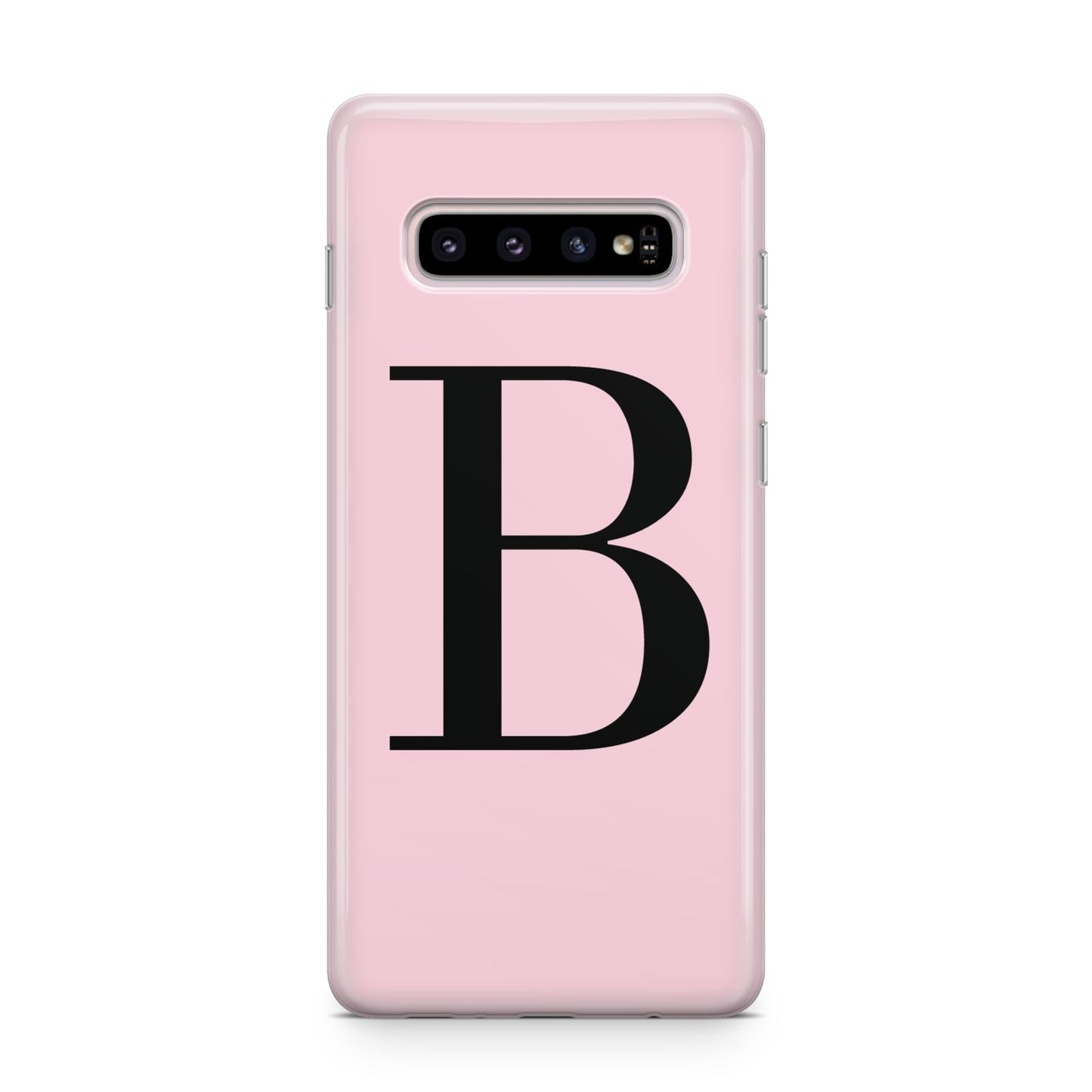 Personalised Pink Black Initial Samsung Galaxy S10 Plus Case