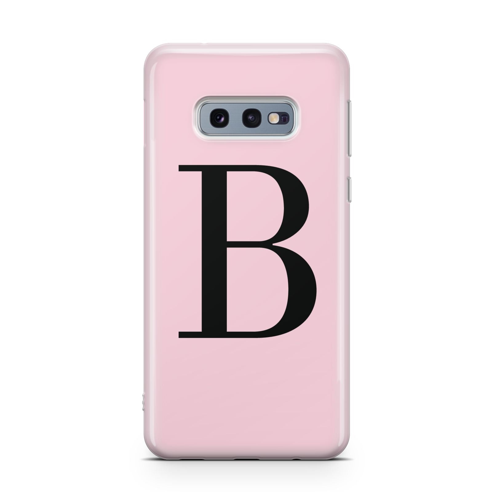 Personalised Pink Black Initial Samsung Galaxy S10E Case