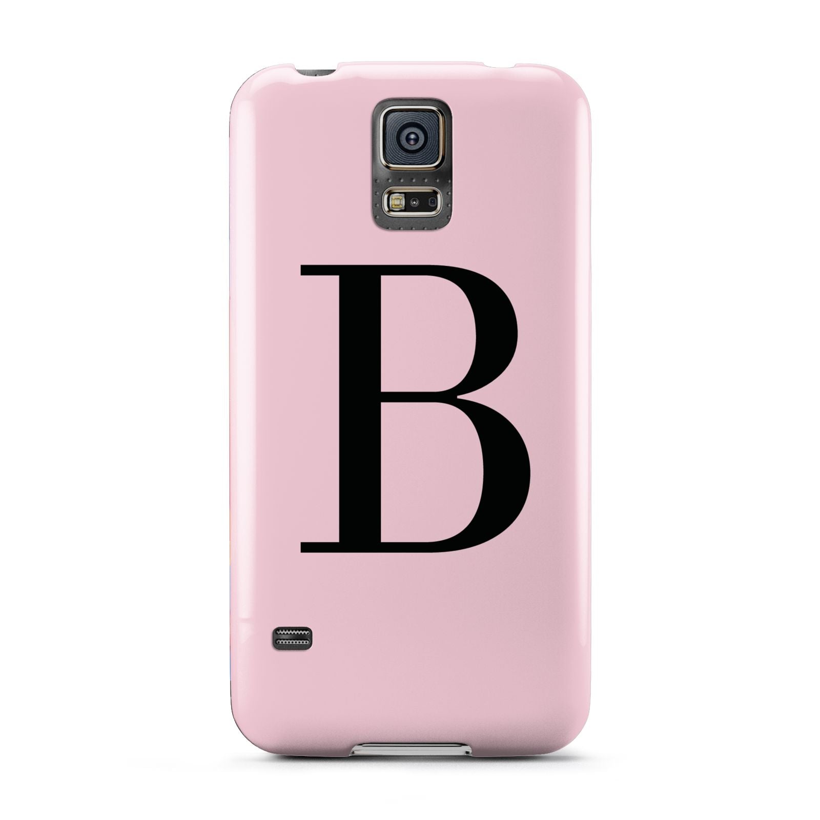 Personalised Pink Black Initial Samsung Galaxy S5 Case