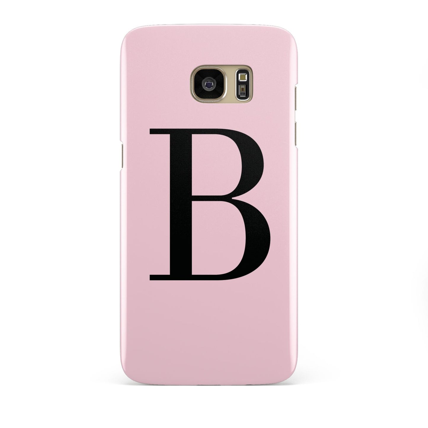 Personalised Pink Black Initial Samsung Galaxy S7 Edge Case