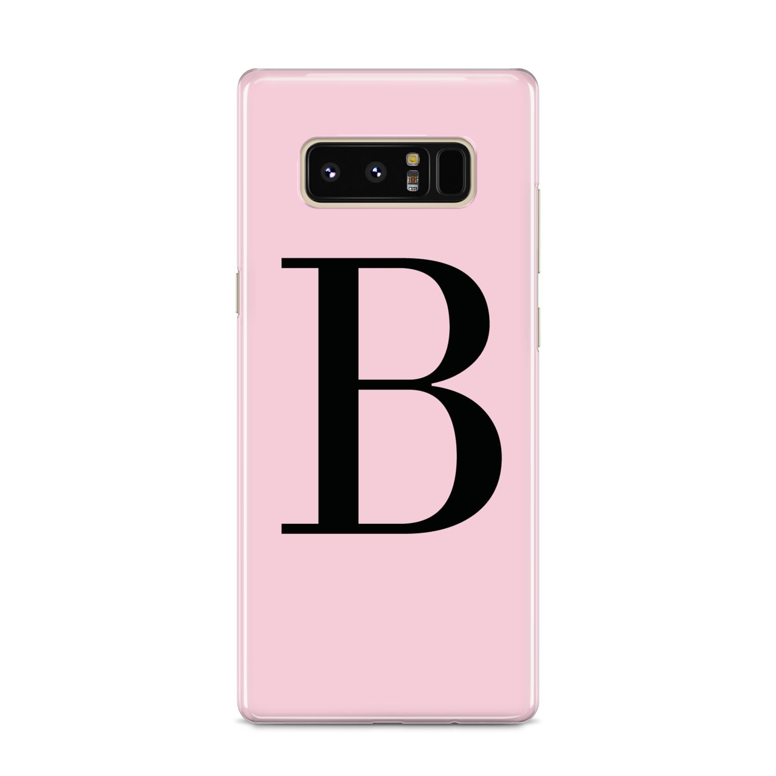 Personalised Pink Black Initial Samsung Galaxy S8 Case