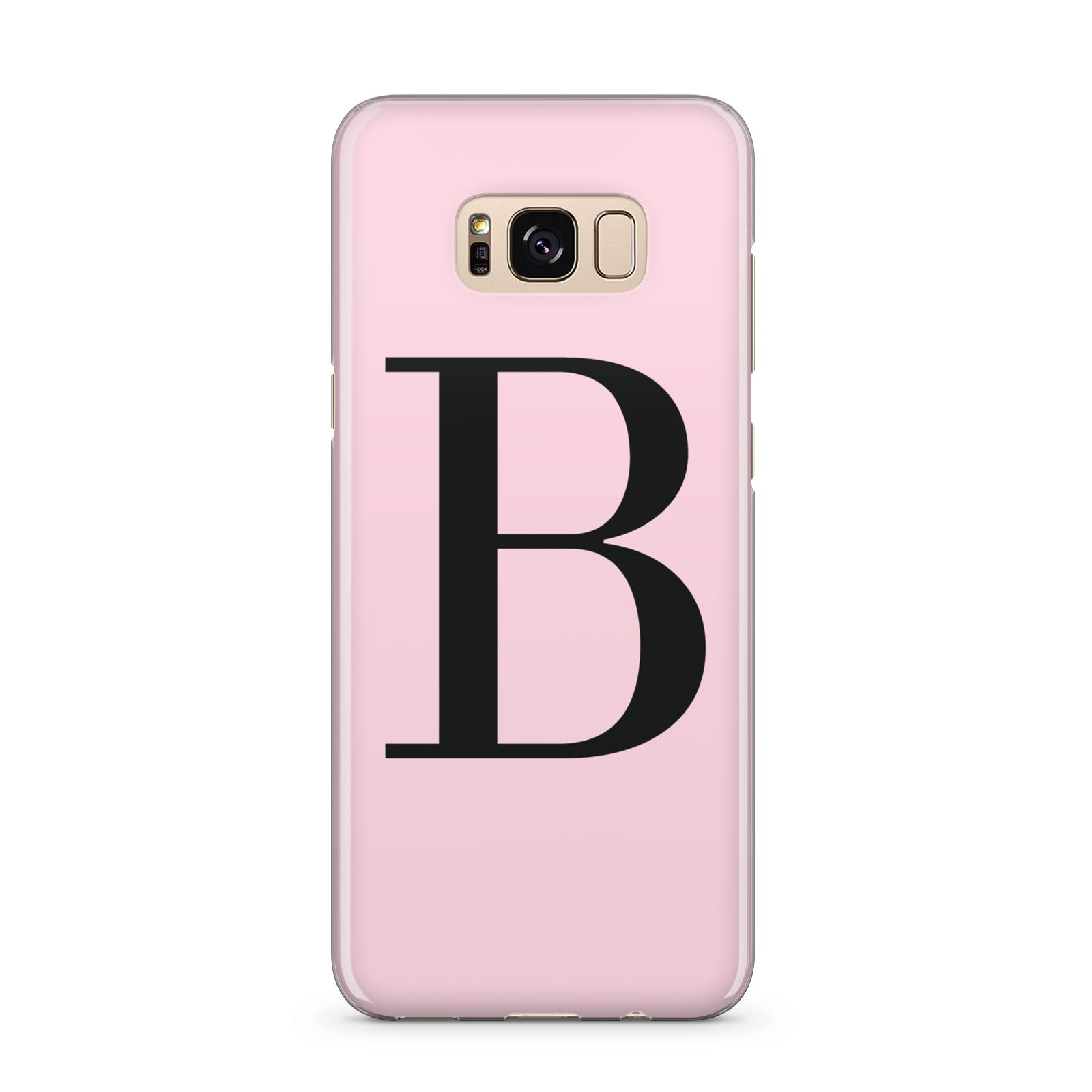 Personalised Pink Black Initial Samsung Galaxy S8 Plus Case