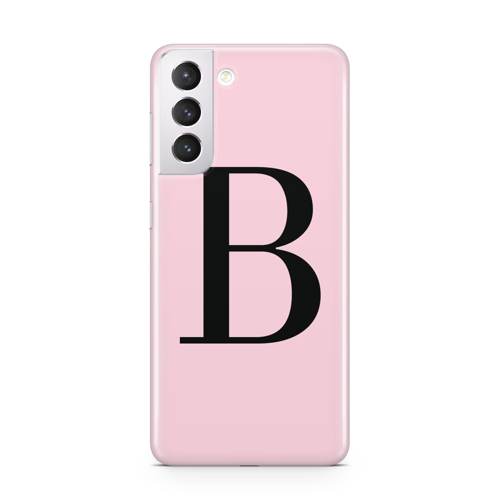 Personalised Pink Black Initial Samsung S21 Case