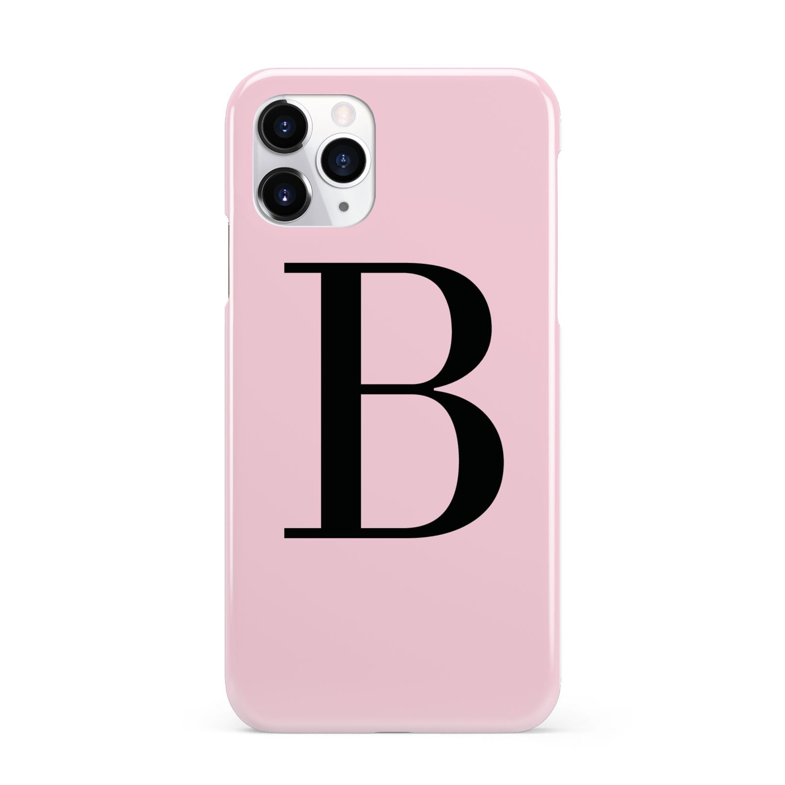 Personalised Pink Black Initial iPhone 11 Pro 3D Snap Case