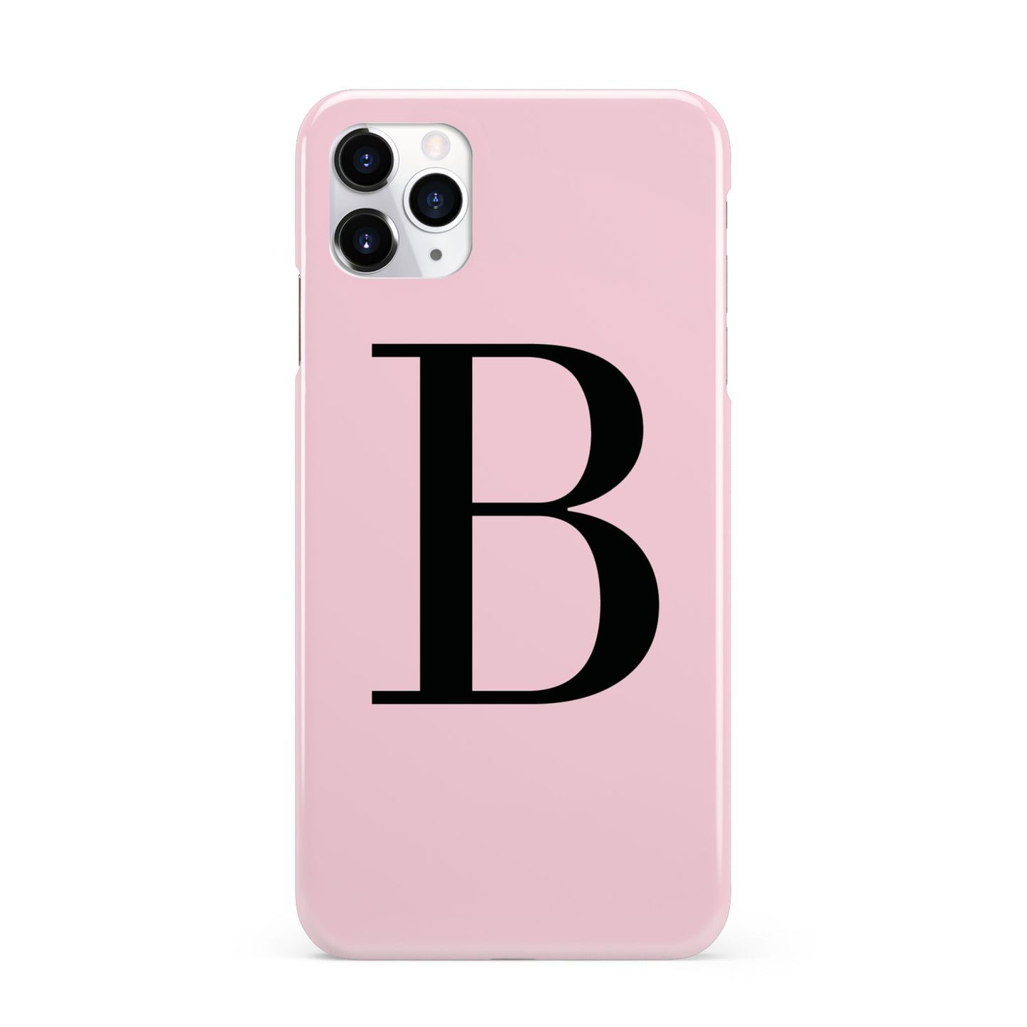 Personalised Pink Black Initial iPhone 11 Pro Max 3D Snap Case