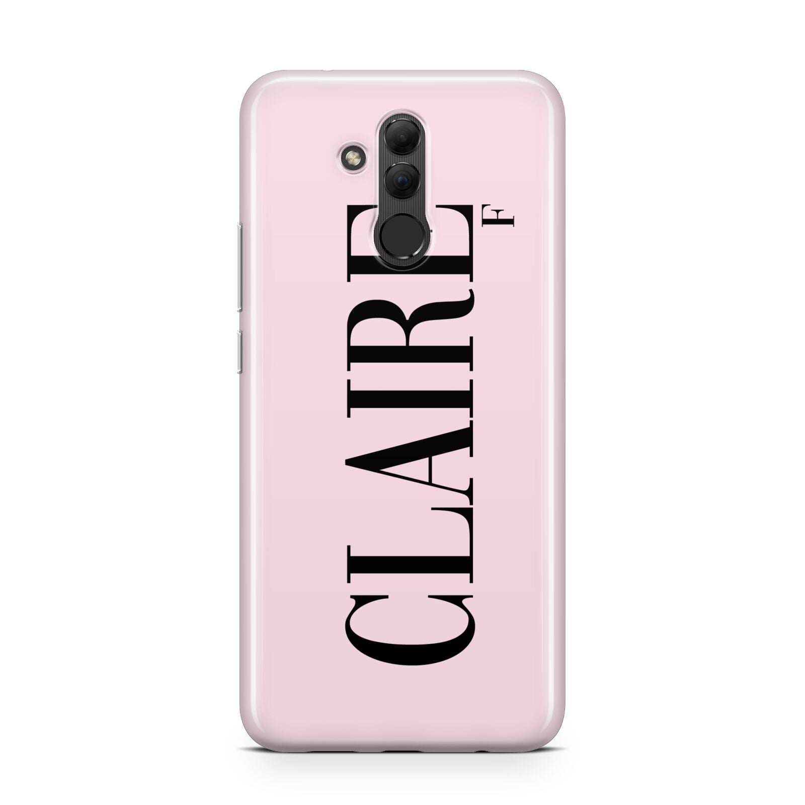 Personalised Pink Black Name Huawei Mate 20 Lite