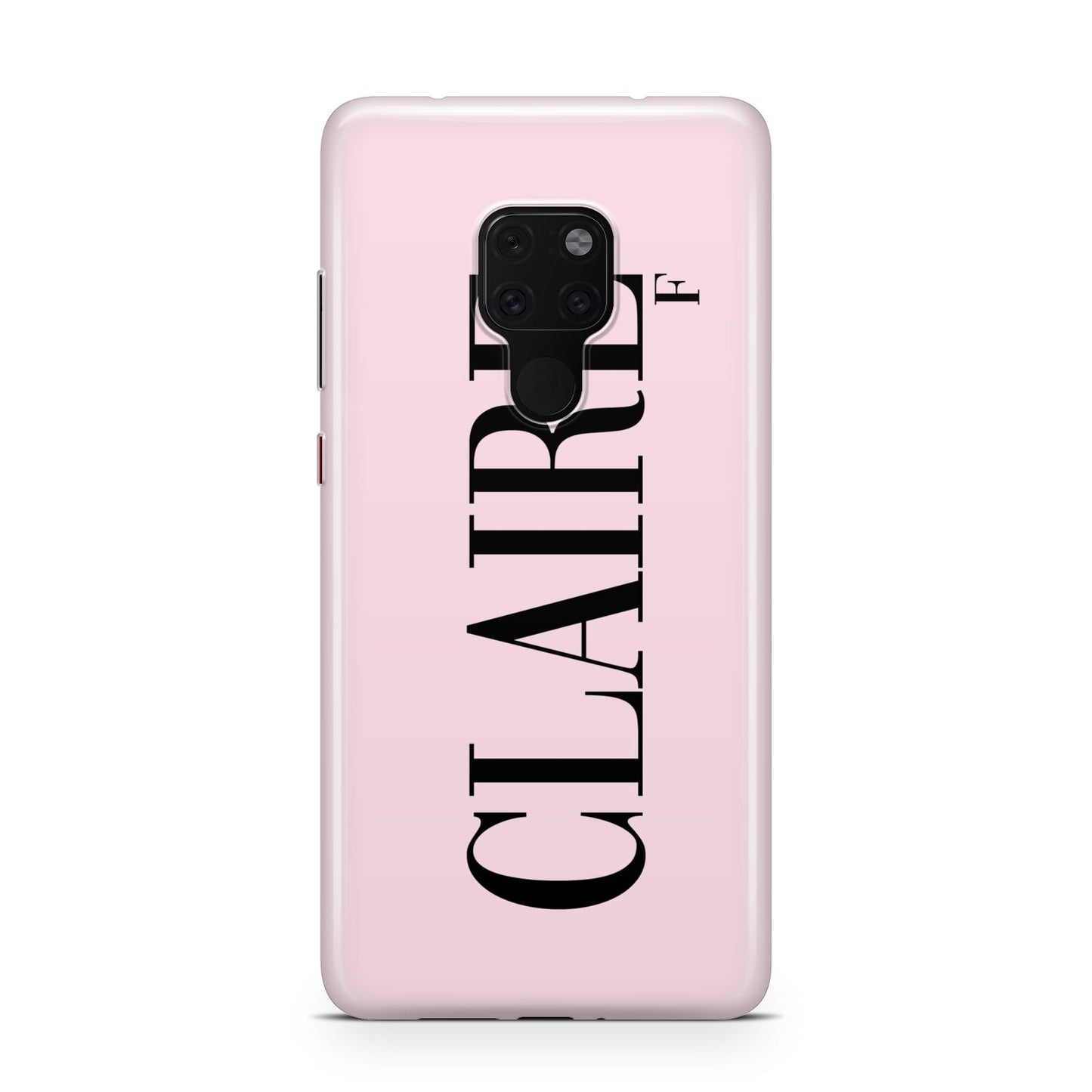 Personalised Pink Black Name Huawei Mate 20 Phone Case