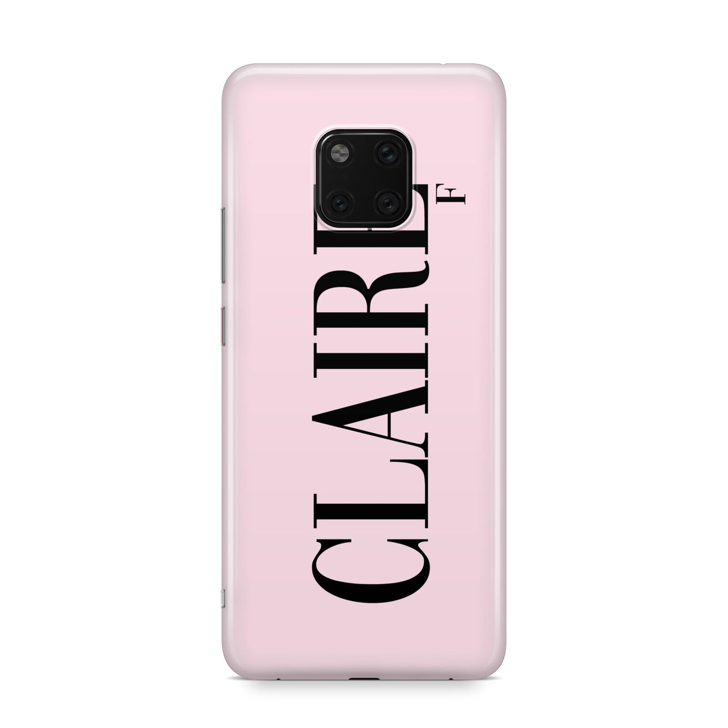 Personalised Pink Black Name Huawei Mate 20 Pro Phone Case