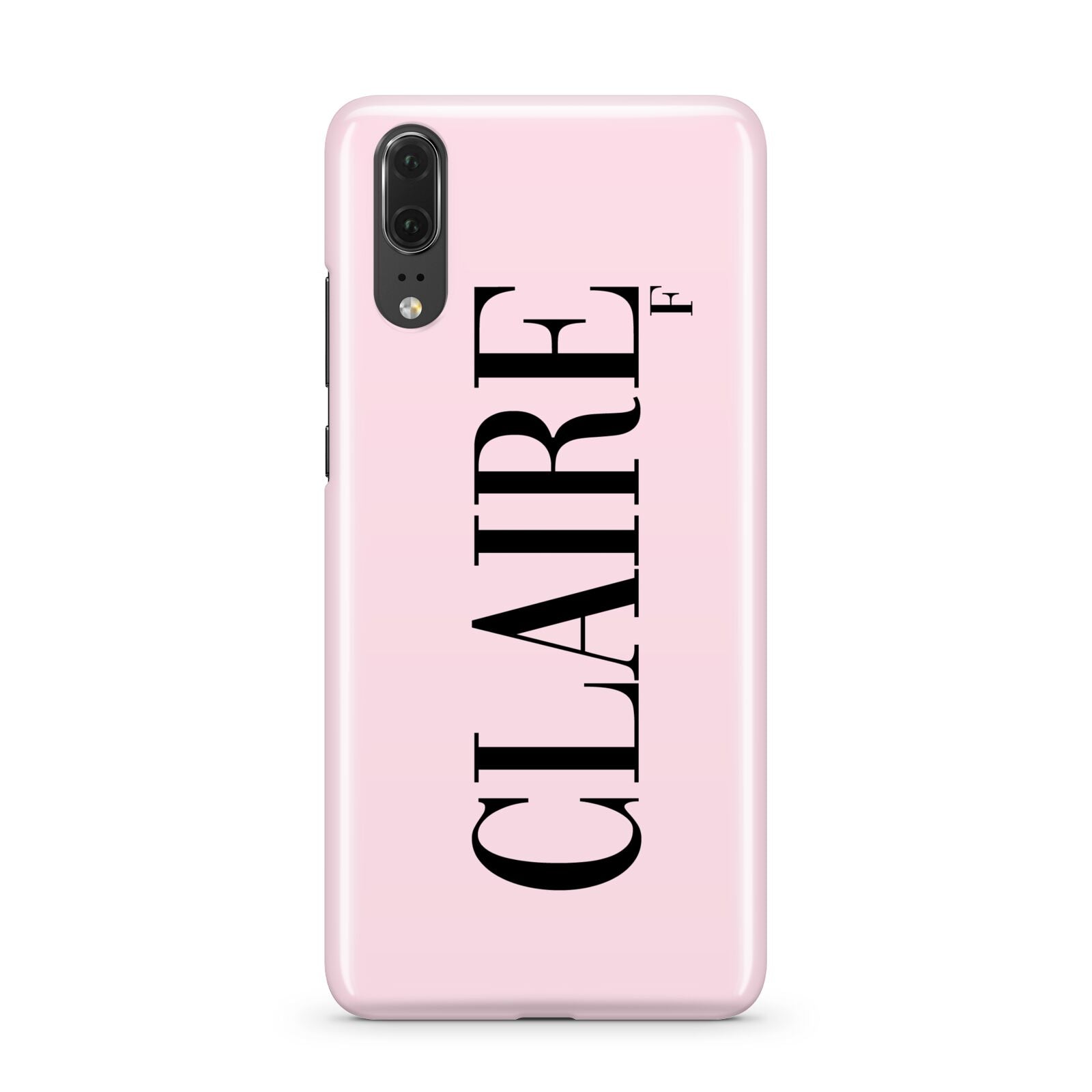 Personalised Pink Black Name Huawei P20 Phone Case