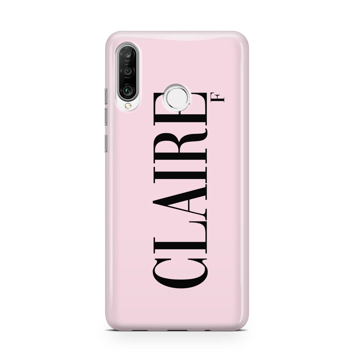 Personalised Pink Black Name Huawei P30 Lite Phone Case