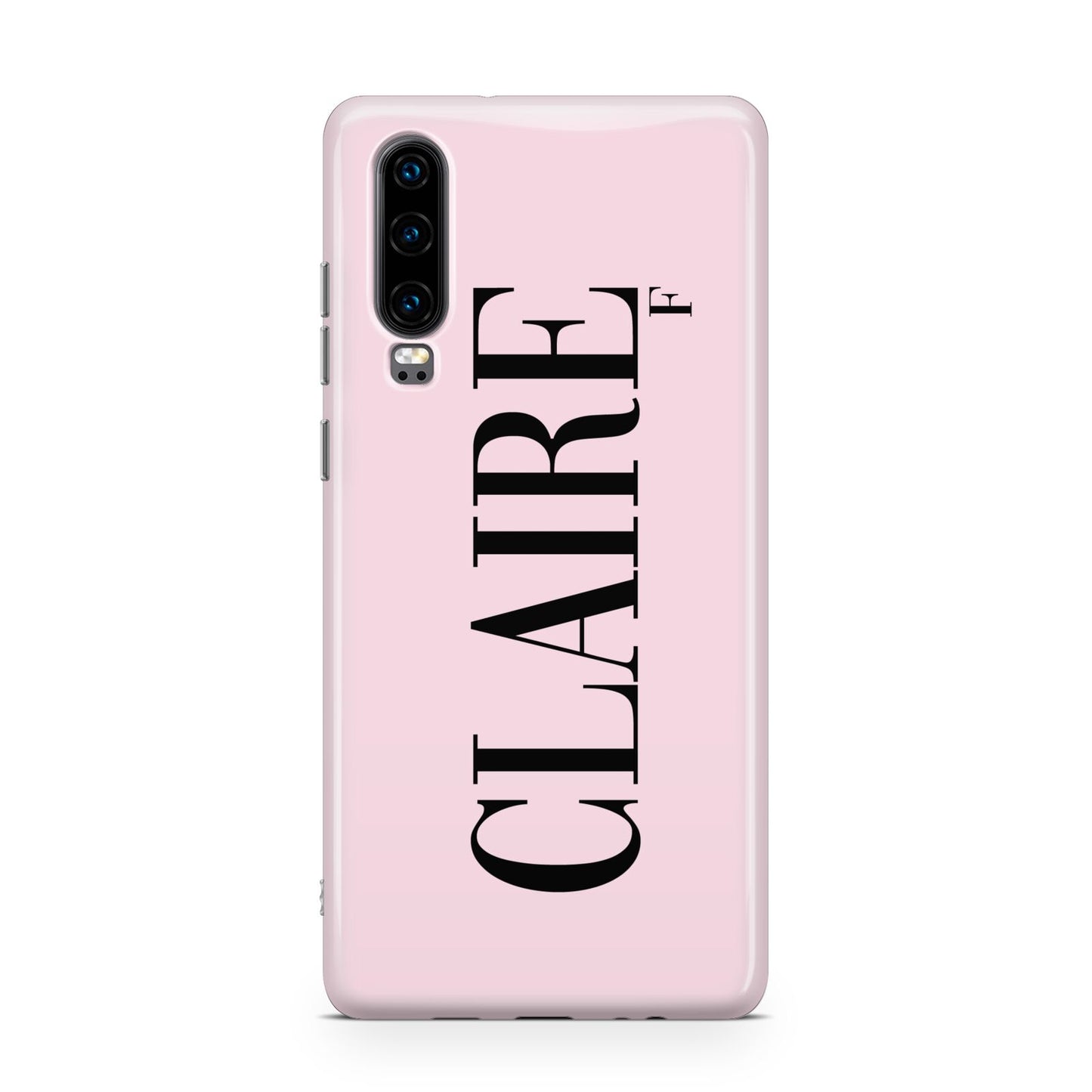 Personalised Pink Black Name Huawei P30 Phone Case