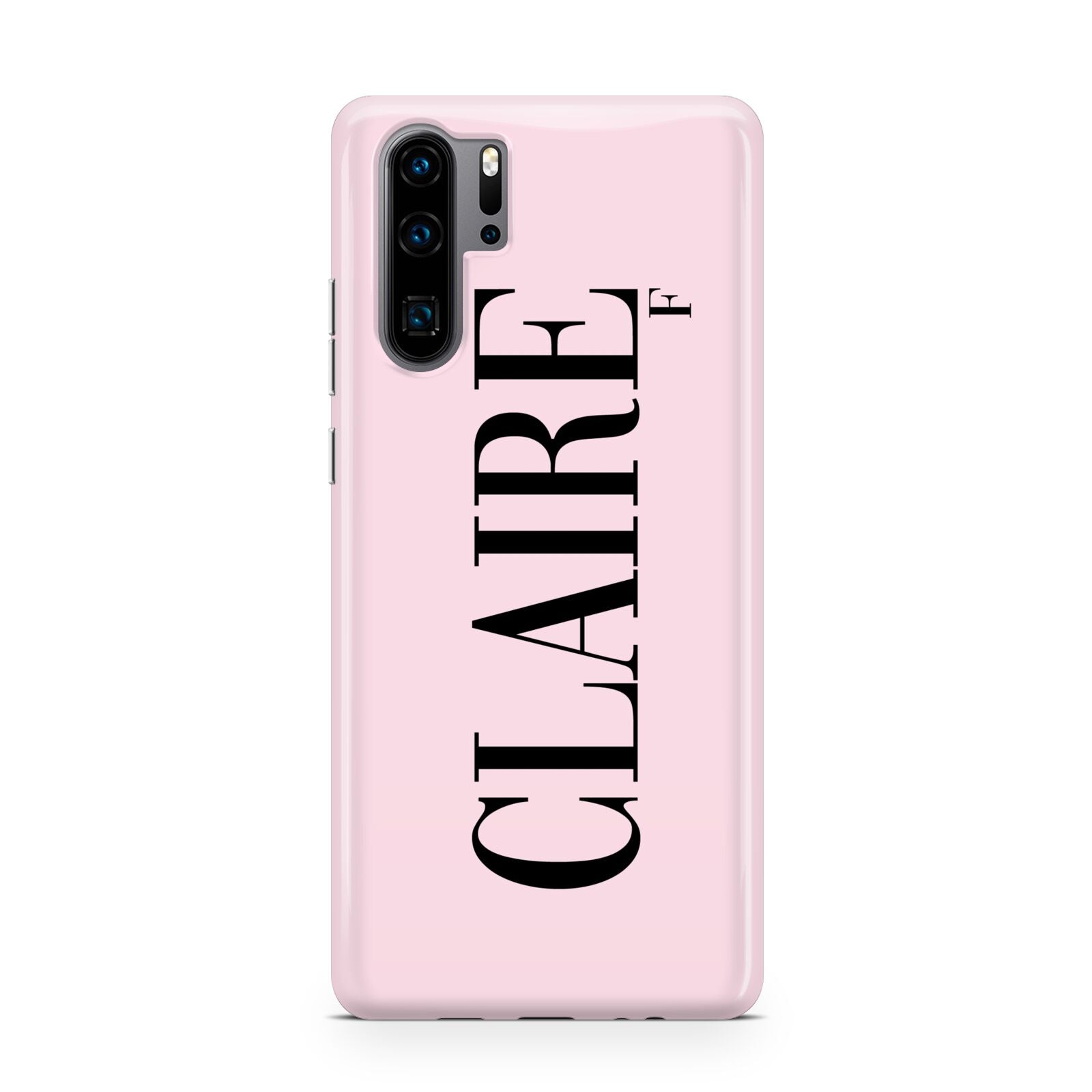 Personalised Pink Black Name Huawei P30 Pro Phone Case