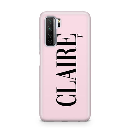 Personalised Pink Black Name Huawei P40 Lite 5G Phone Case