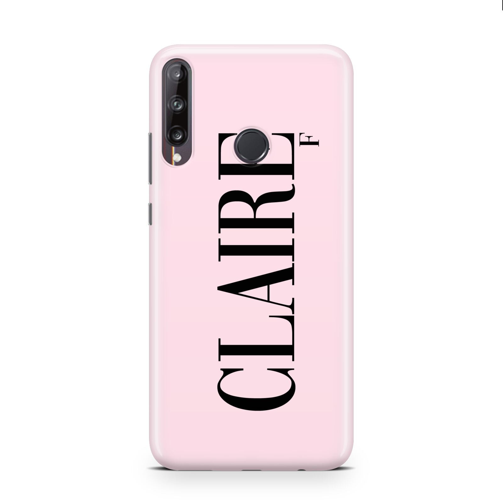 Personalised Pink Black Name Huawei P40 Lite E Phone Case