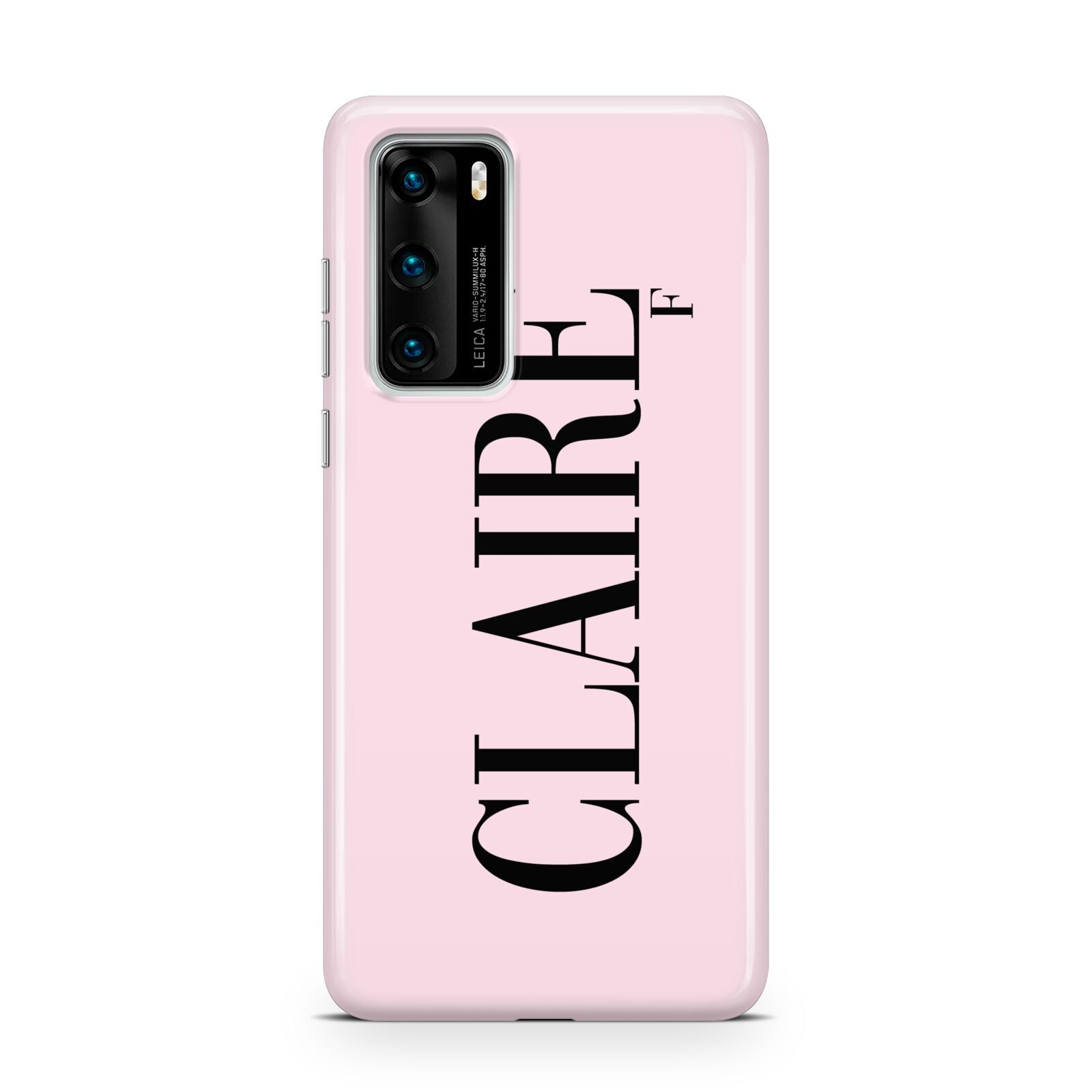 Personalised Pink Black Name Huawei P40 Phone Case