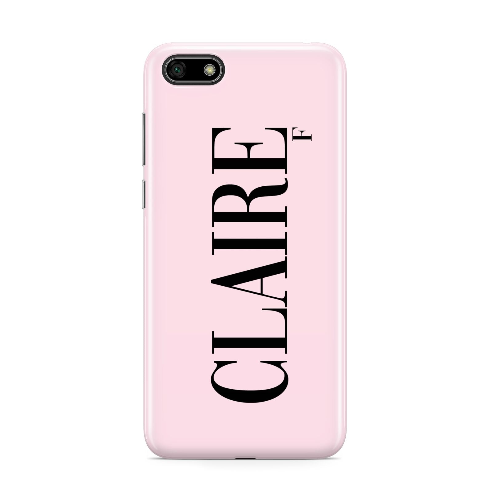 Personalised Pink Black Name Huawei Y5 Prime 2018 Phone Case