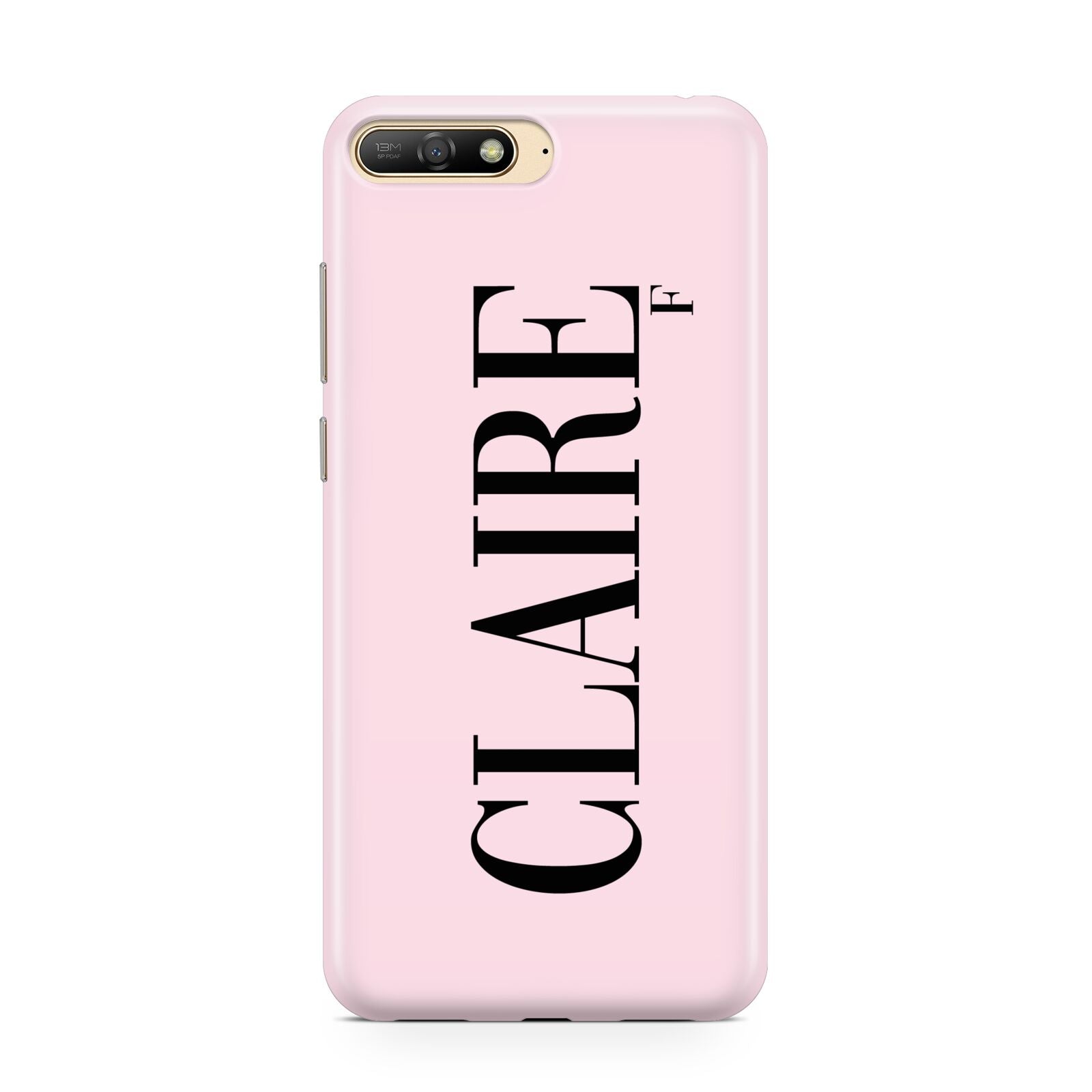 Personalised Pink Black Name Huawei Y6 2018