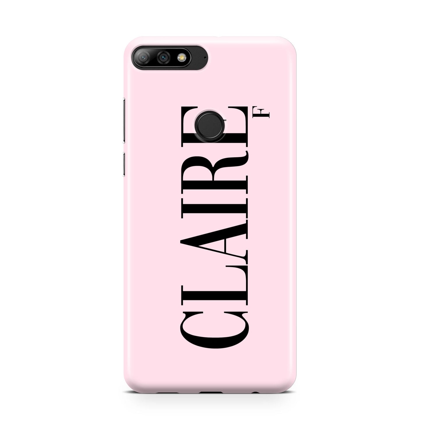 Personalised Pink Black Name Huawei Y7 2018