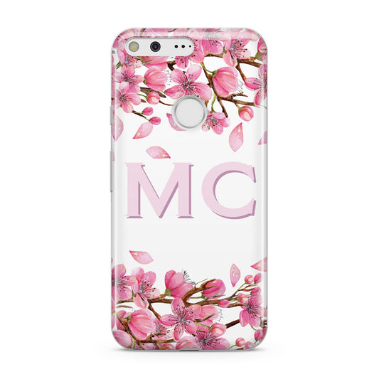 Personalised Pink Blossom Floral Google Pixel Case