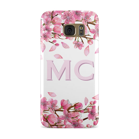 Personalised Pink Blossom Floral Samsung Galaxy Case