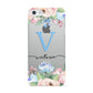 Personalised Pink Blue Flowers Apple iPhone 5 Case