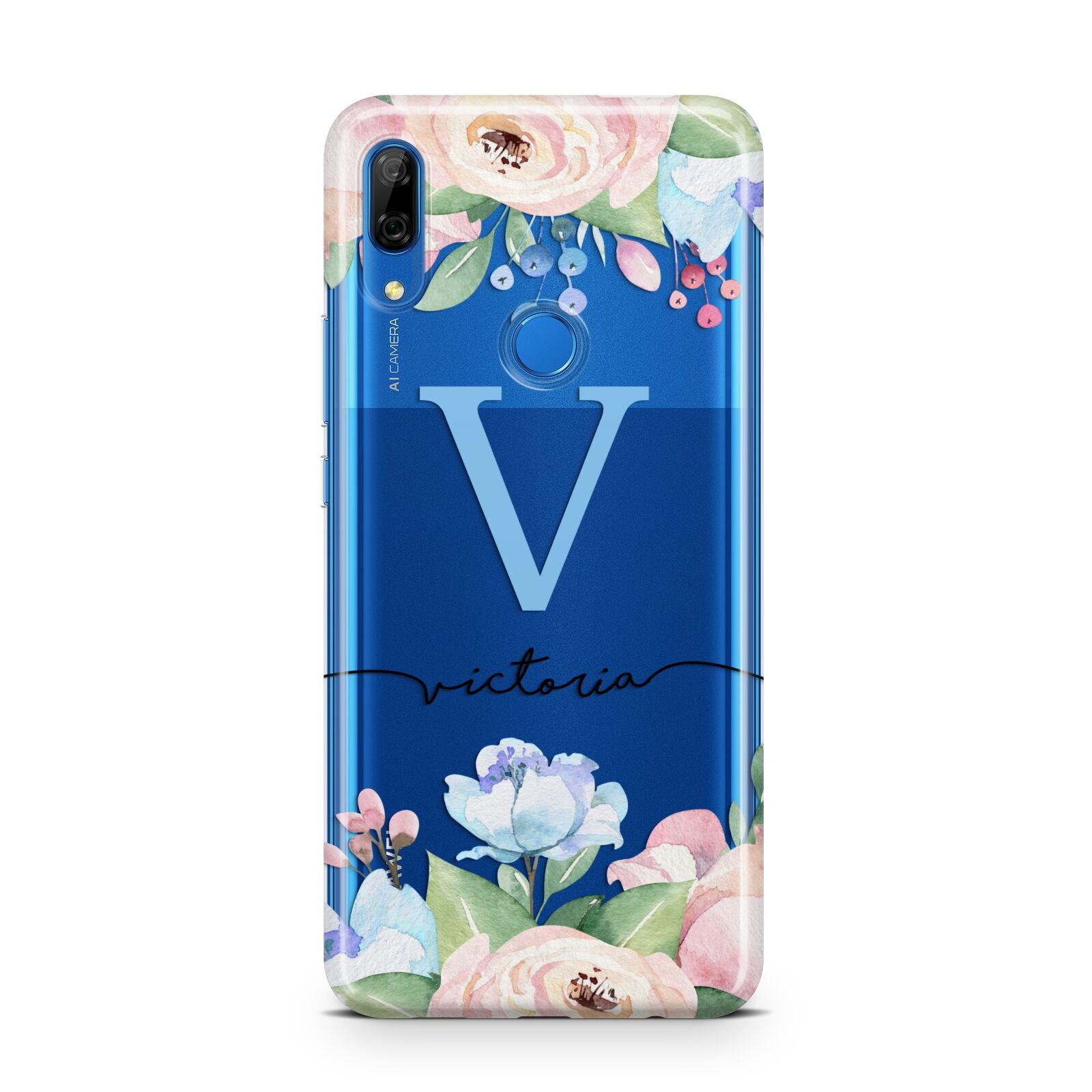 Personalised Pink Blue Flowers Huawei P Smart Z