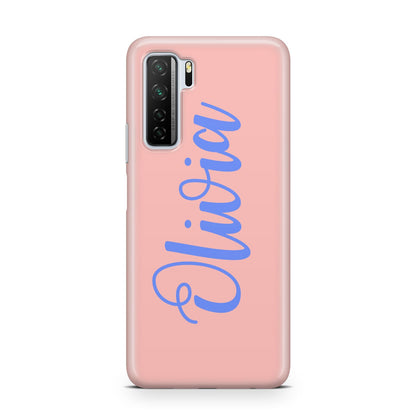 Personalised Pink Blue Name Huawei P40 Lite 5G Phone Case