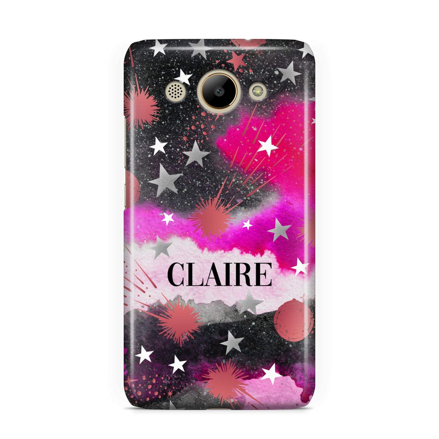 Personalised Pink Celestial Huawei Y3 2017