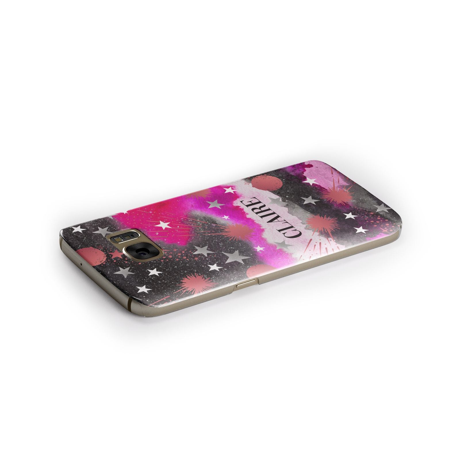 Personalised Pink Celestial Samsung Galaxy Case Side Close Up