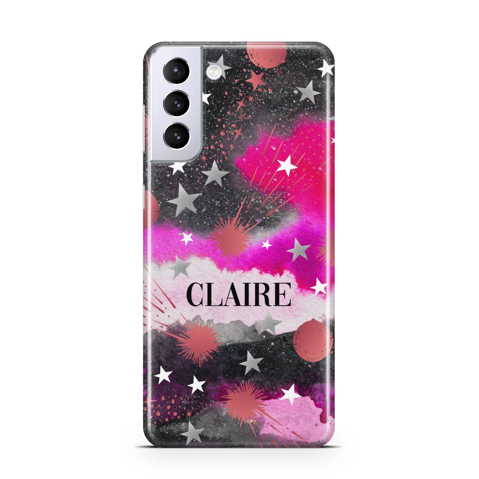 Personalised Pink Celestial Samsung S21 Plus Case